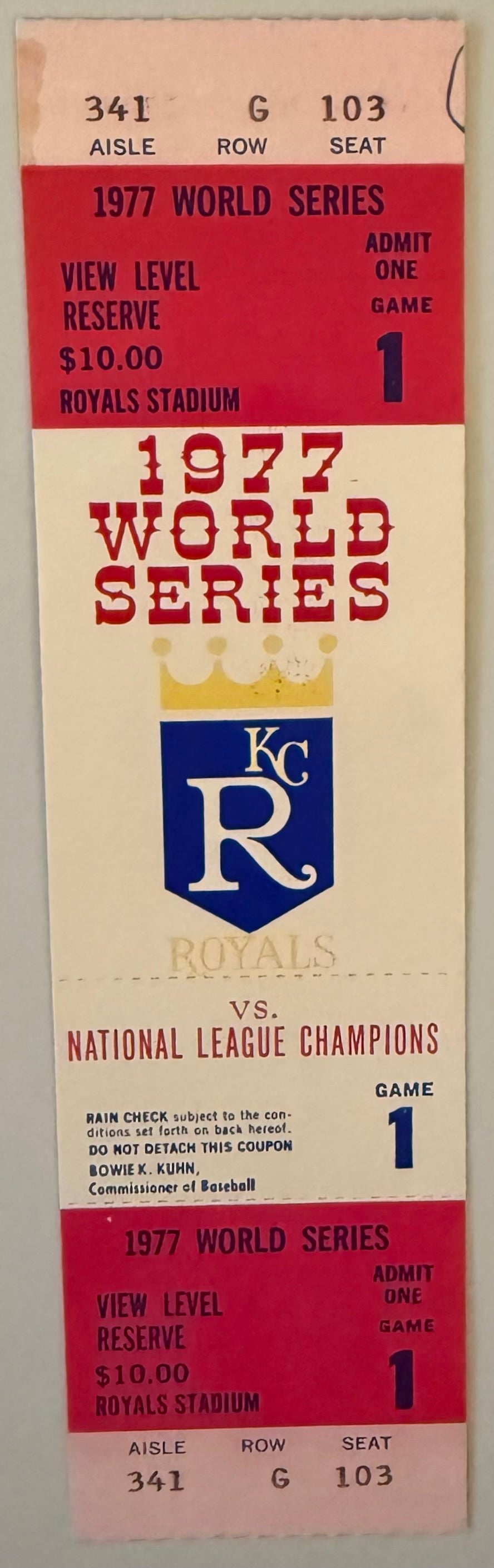 1977 World Series Phantom, Game 1, Kansas City Royals