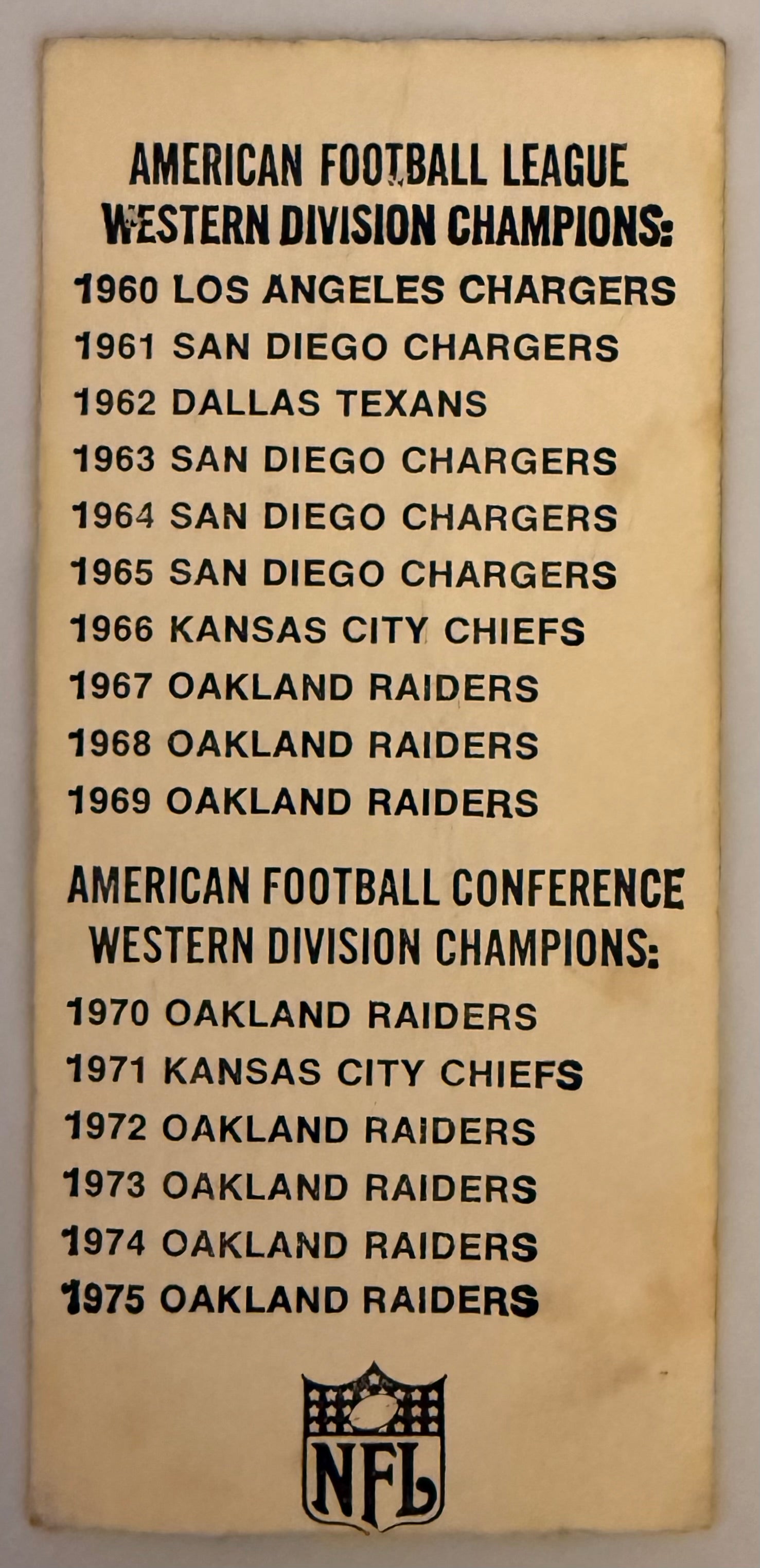 12/27/1975 Raiders Playoff Game versus Bengals, Paul Brown Final Game Coached