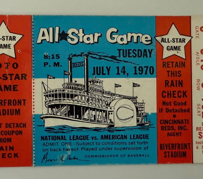 1970 Major League Baseball All Star Game, June 14, 1970 at Riverfront Stadium, Pete Rose Ray Fosse Collision