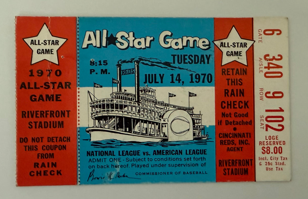1970 Major League Baseball All Star Game, July 14, 1970 at Riverfront Stadium, Pete Rose Ray Fosse Collision