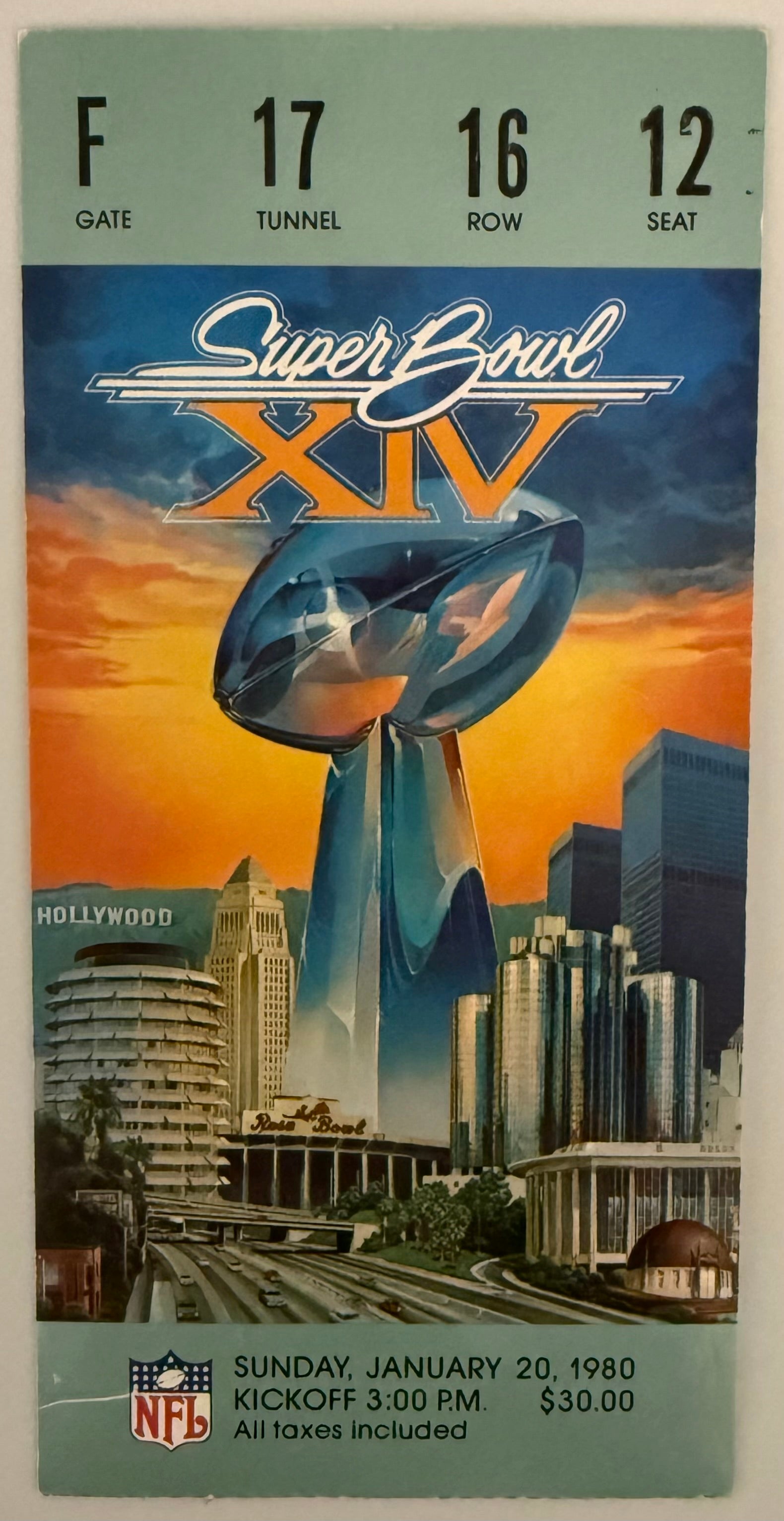 January 20, 1980, Super Bowl XIV, Steelers versus Rams