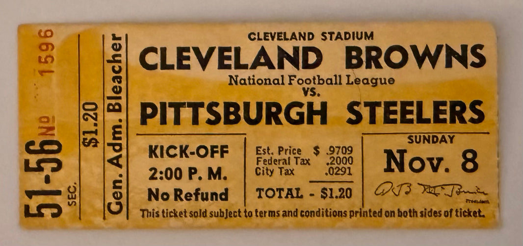 11/8/1953 Browns versus Steelers