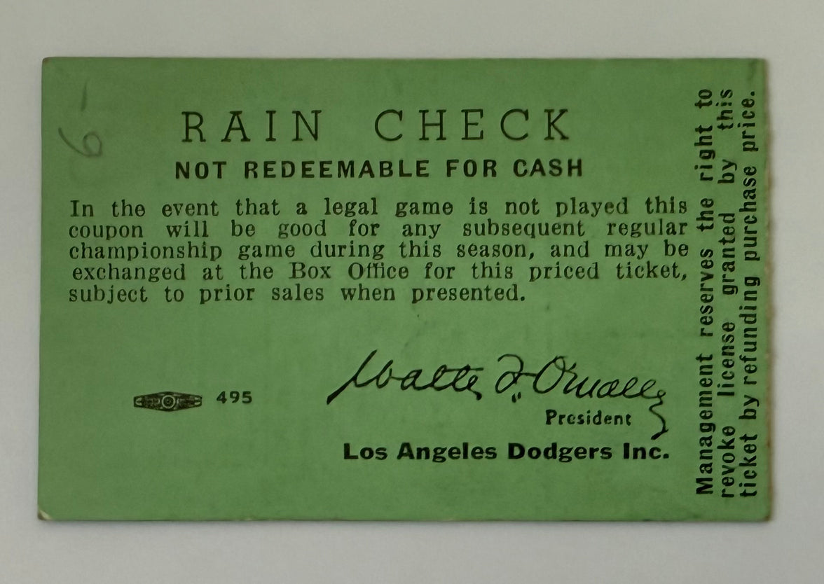 1958 - Dodgers vs Cardinals at Los Angeles Coliseum, 4/25/58, Stan Musial goes 4-4