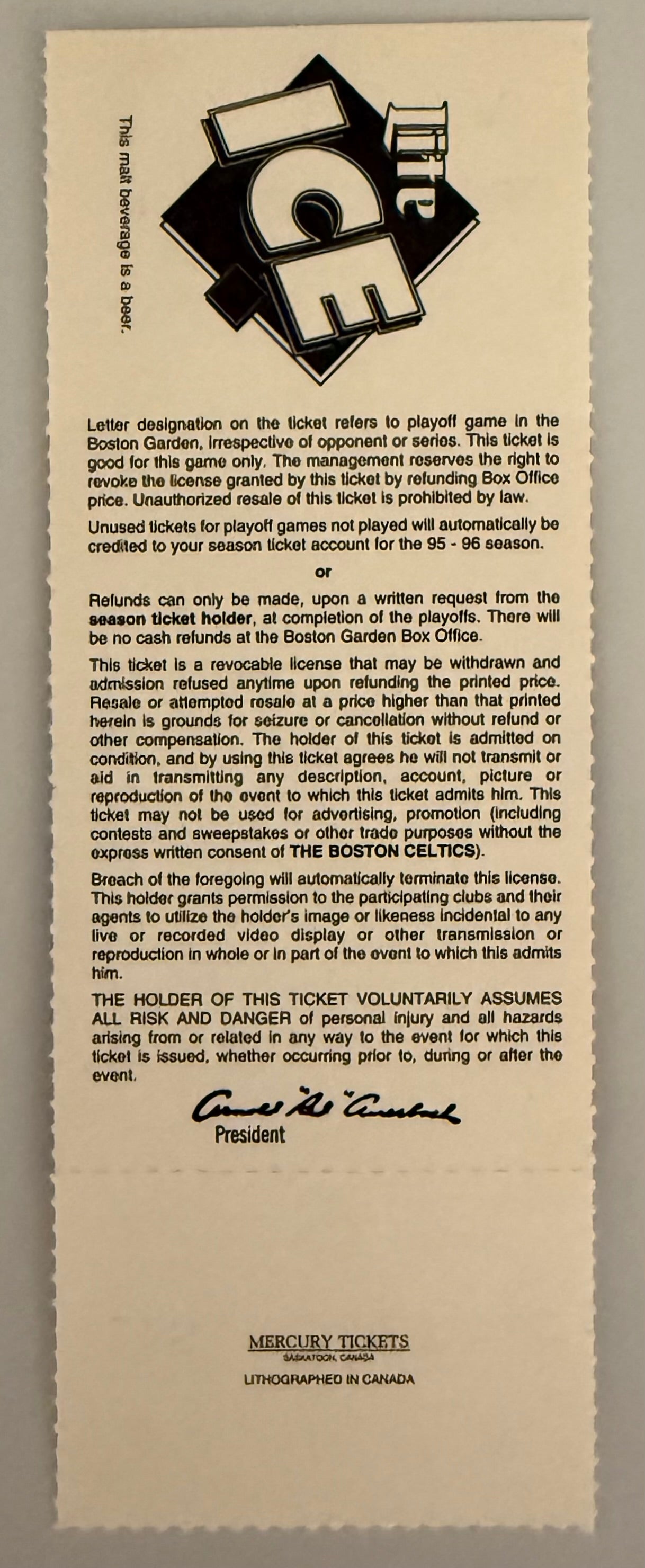 1995 Boston Celtics Final Game Ever at Boston Gardens Playoff Game