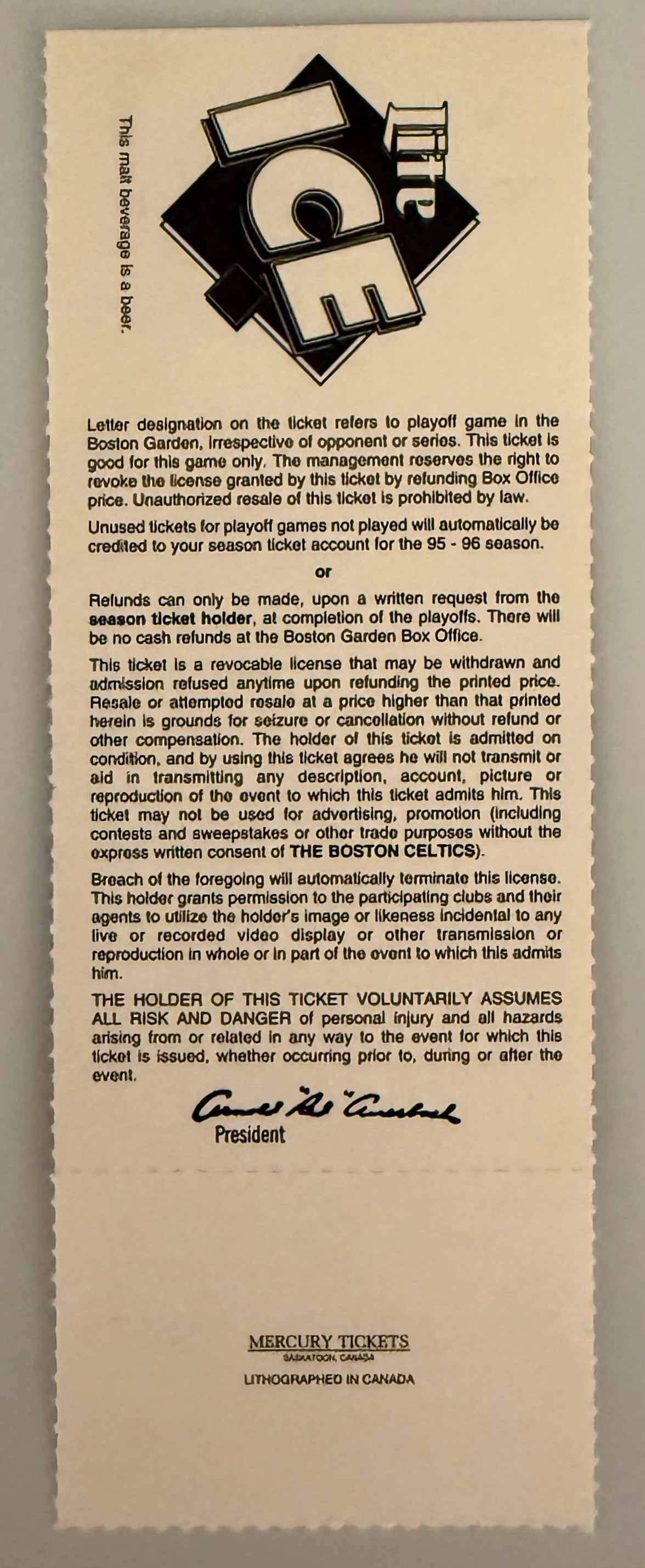 1995 Boston Celtics Final Game Ever at Boston Gardens Playoff Game