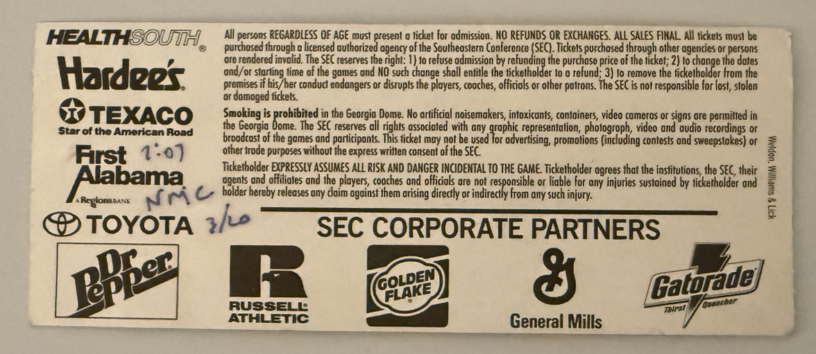 1995 SEC Basketball Tournament at the Georgia Dome in Atlanta, Session 4, March 10, 1995