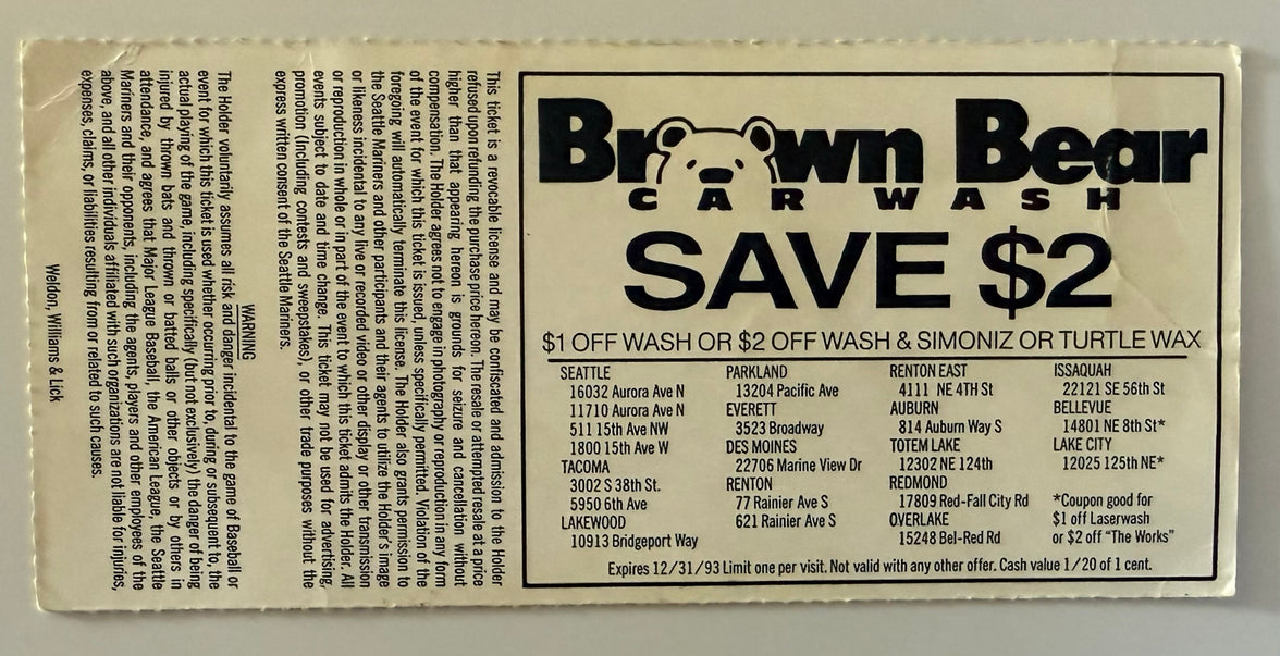 September 22, 1993, Nolan Ryan Final Game, Suite Ticket