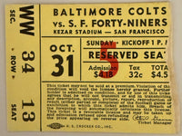 October 31, 1965, Colts versus 49ers, Johnny Unitas 324 Yards/4 TDs (ST)