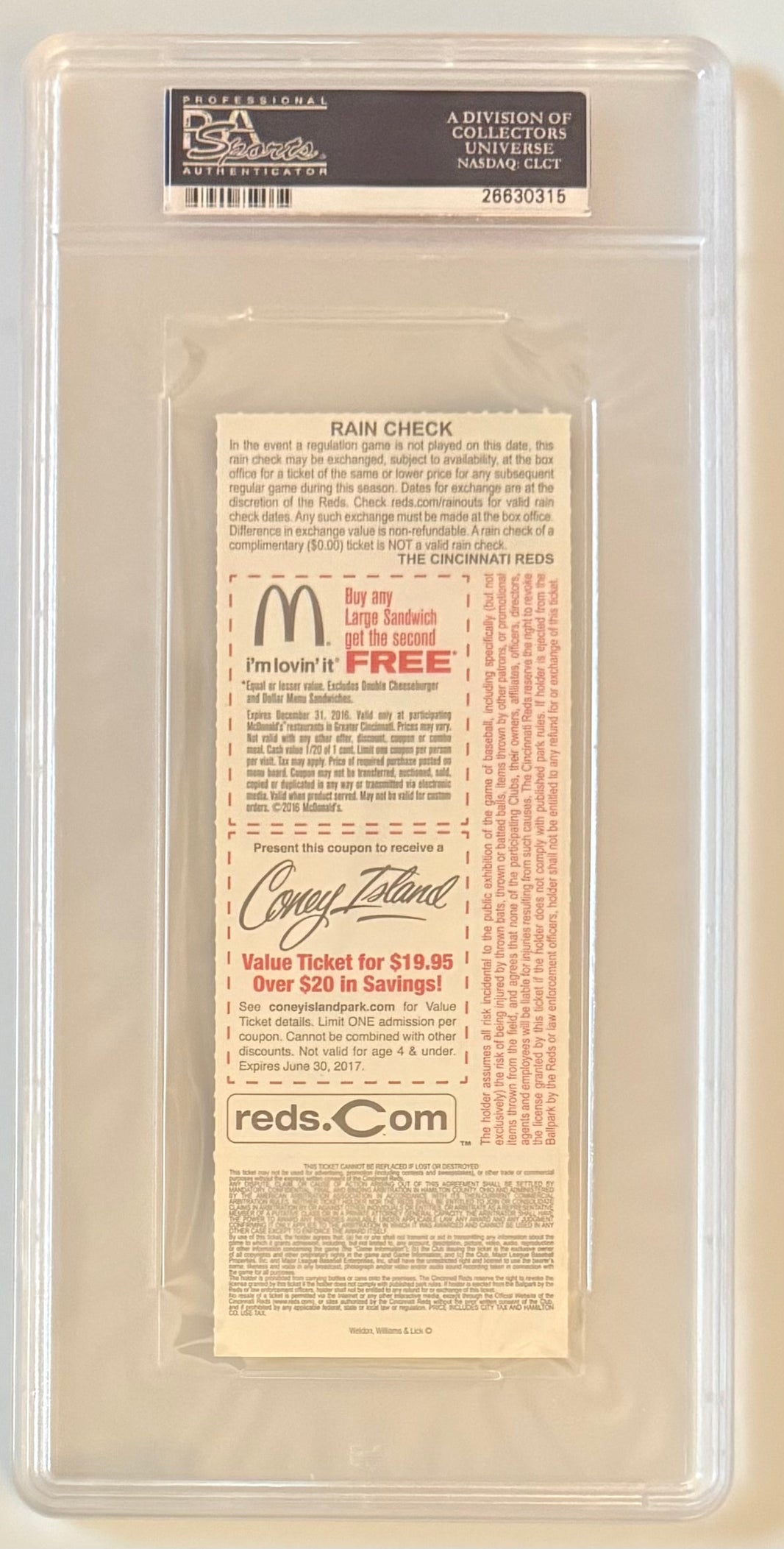 4/21/2016 Jake Arrieta 2nd No-Hitter, PSA 10 GEM MT