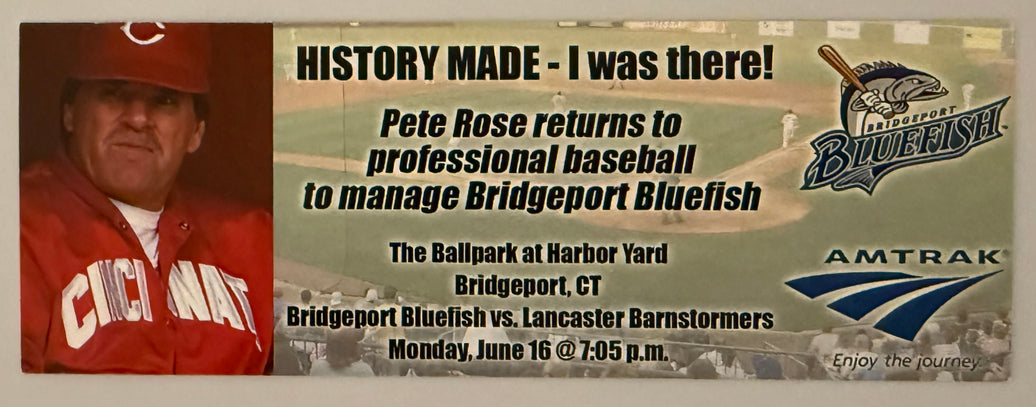 6/16/2014 Pete Rose Last Professional Game Managed