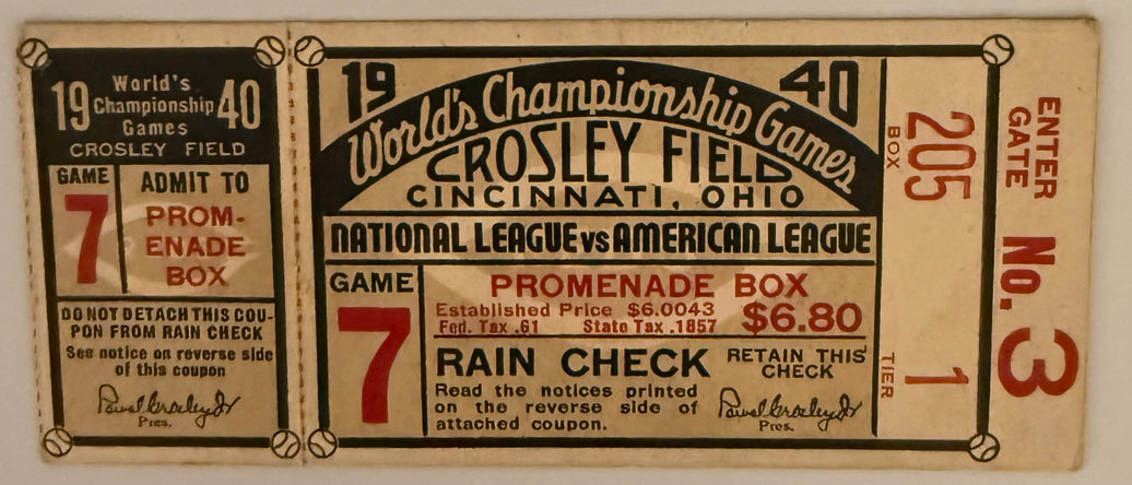 1940 World Series Game Seven, Reds versus Tigers, Reds Clinch