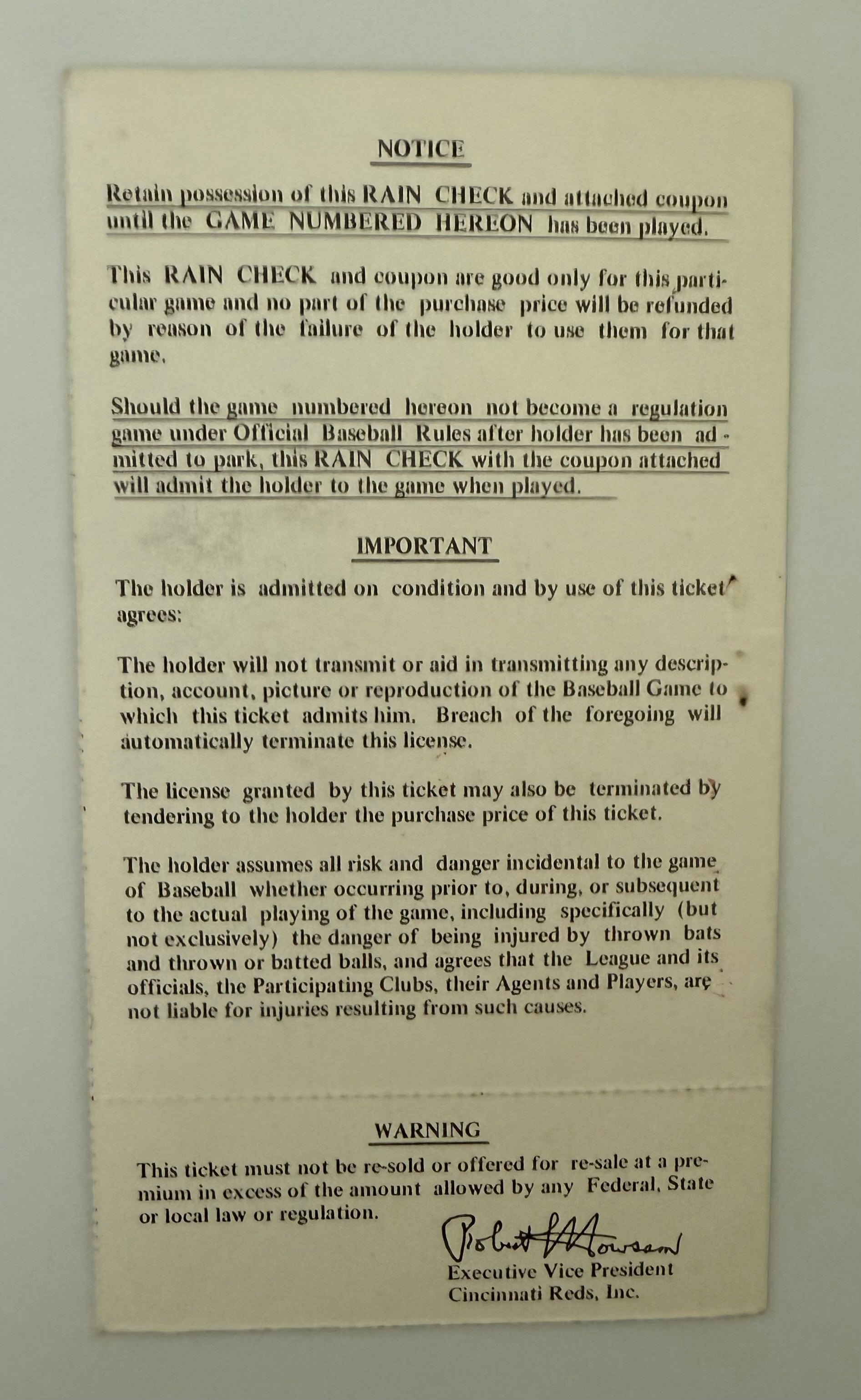 1970 NLCS Game Three, Cincinnati Riverfront Stadium