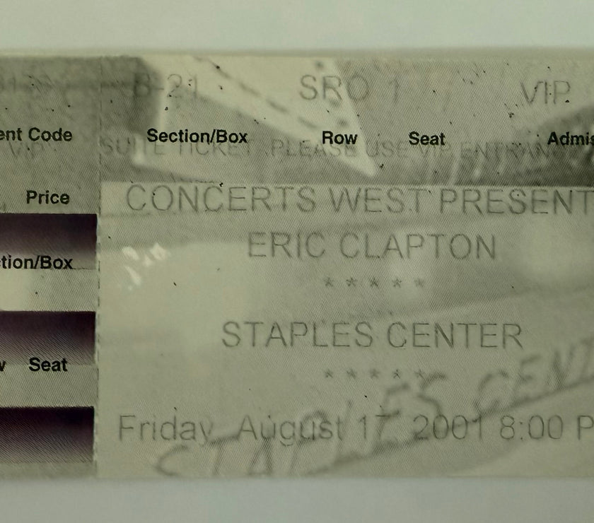 2001 Eric Clapton at the Staples Center in Los Angeles, August 17, 2001