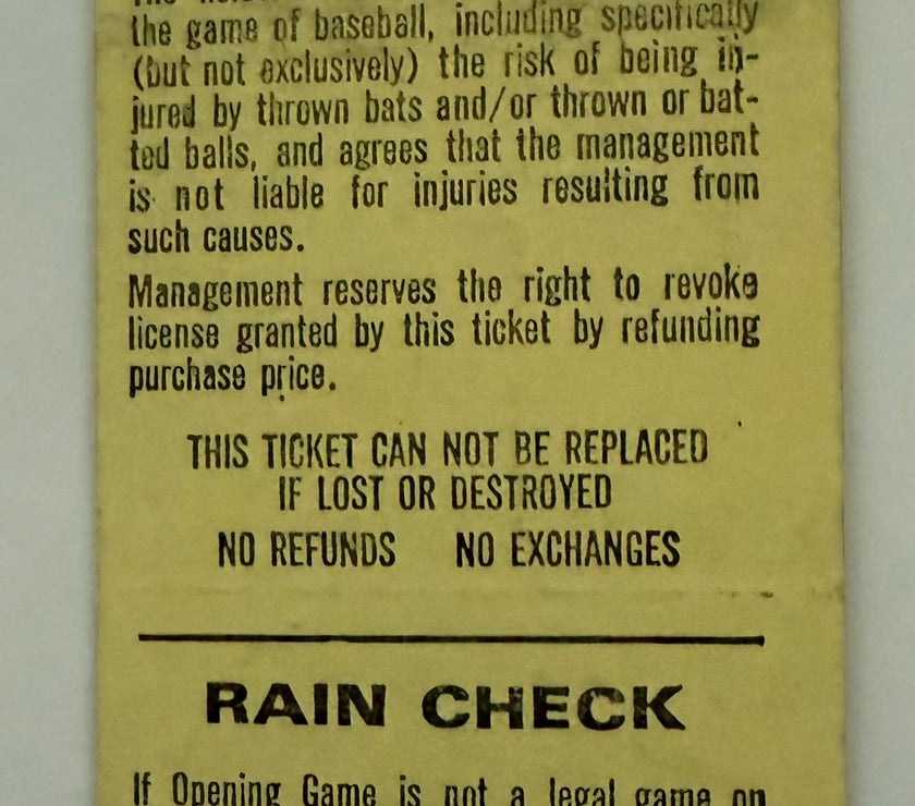1974 Cincinnati Reds Opening Day Game, Hank Aaron ties Babe Ruth's Home Run Record.  Also, Marty Brennaman Debut