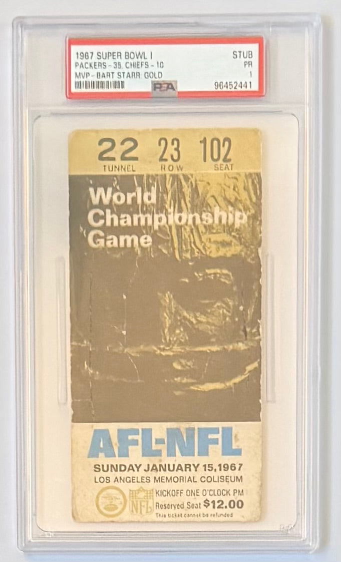 1967 Super Bowl 1, Gold Version, PSA 1