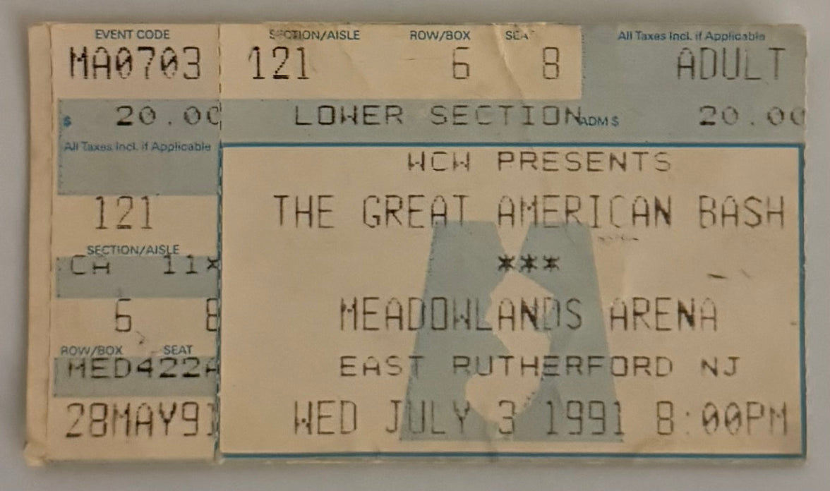 July 3, 1991, WCW at the Meadowlands Great American Bash Tour, Condition