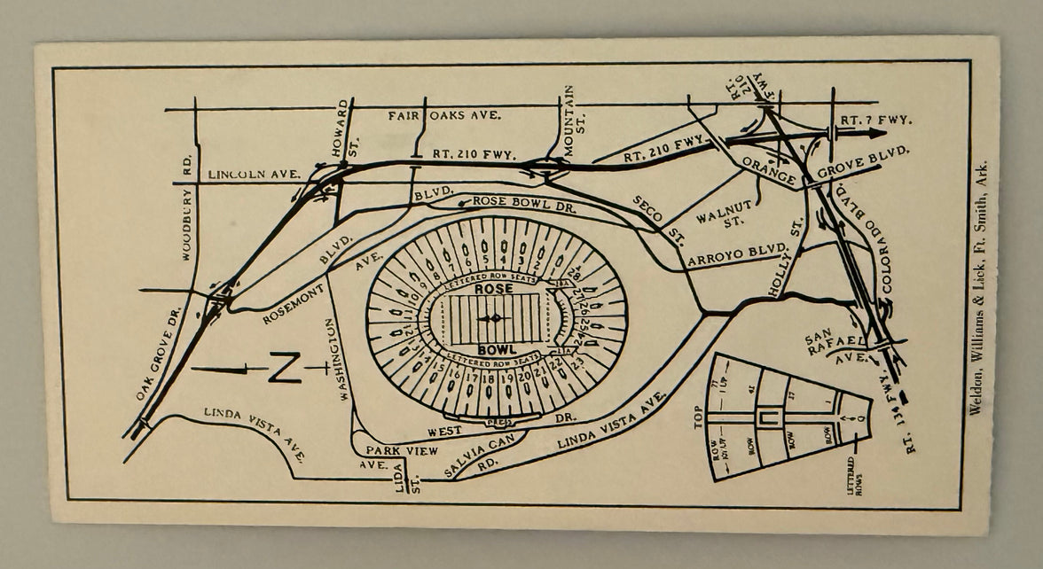 1/1/1990 Bo Schembechler Last College Football Game, 1990 Rose Bowl, University of Michigan
