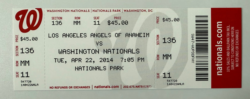 2014 Albert Pujols 500 Career Home Run, April 22, 2014