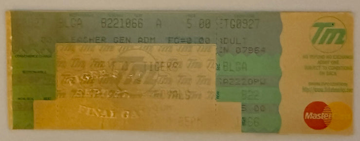 1999 Final Game at Tiger Stadium, 9/27/99