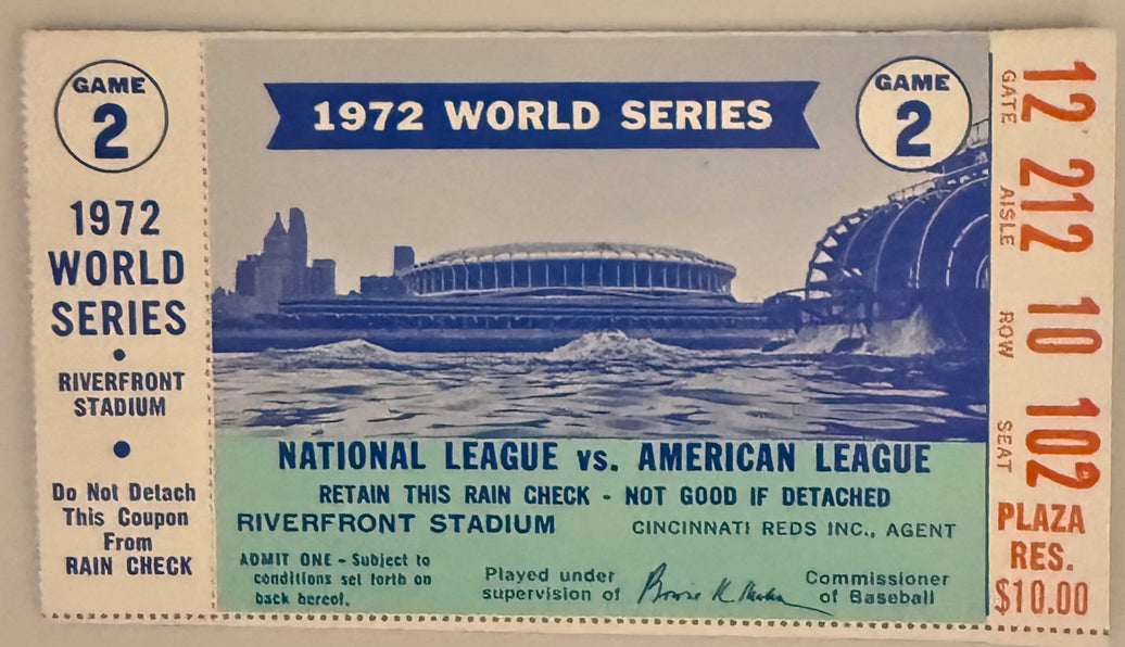 1972 World Series Game Two, Reds versus Athletics, Jackie Robinson Final Public Appearance
