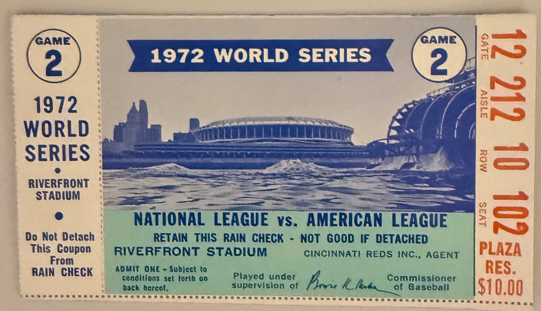 1972 World Series Game Two, Reds versus Athletics, Jackie Robinson Final Public Appearance