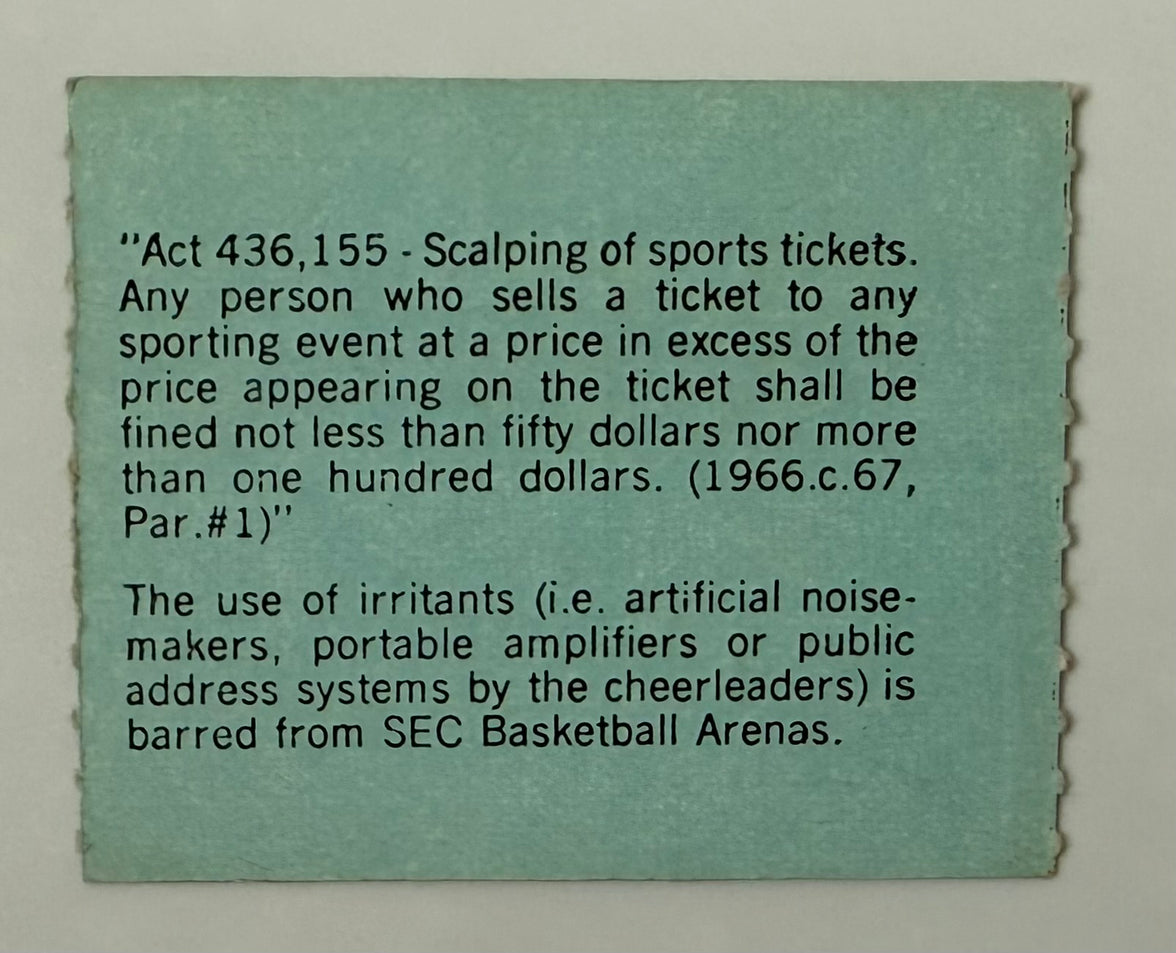 1979 LSU versus University of Kentucky at Rupp Arena, January 6, 1979