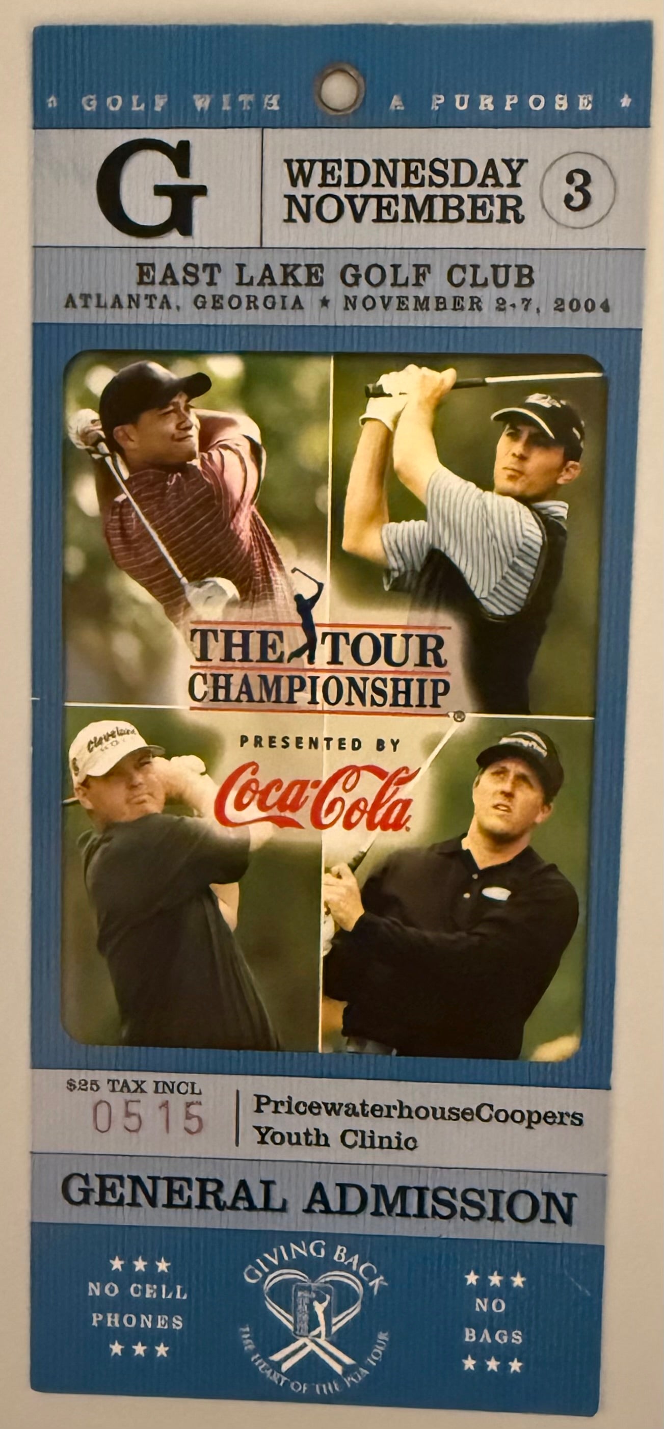 November 2-7, 2004, First Tour Championship at Eastlake