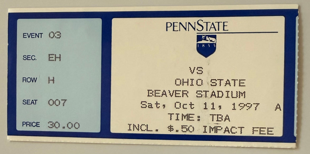 October 11, 1997, Ohio State University at Penn State University