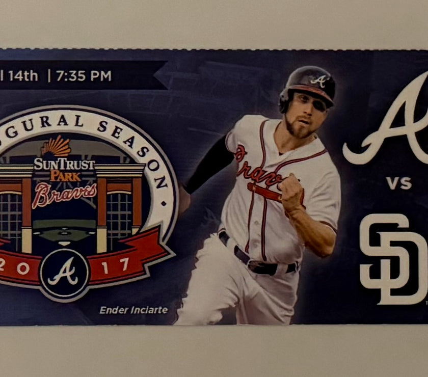 2017 Atlanta Braves First Game at Suntrust Park, Braves versus San Diego Padres, April 14, 2017