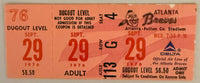 September 29,  1976, John "The Count" Montefusco No Hitter, Attendance 1369