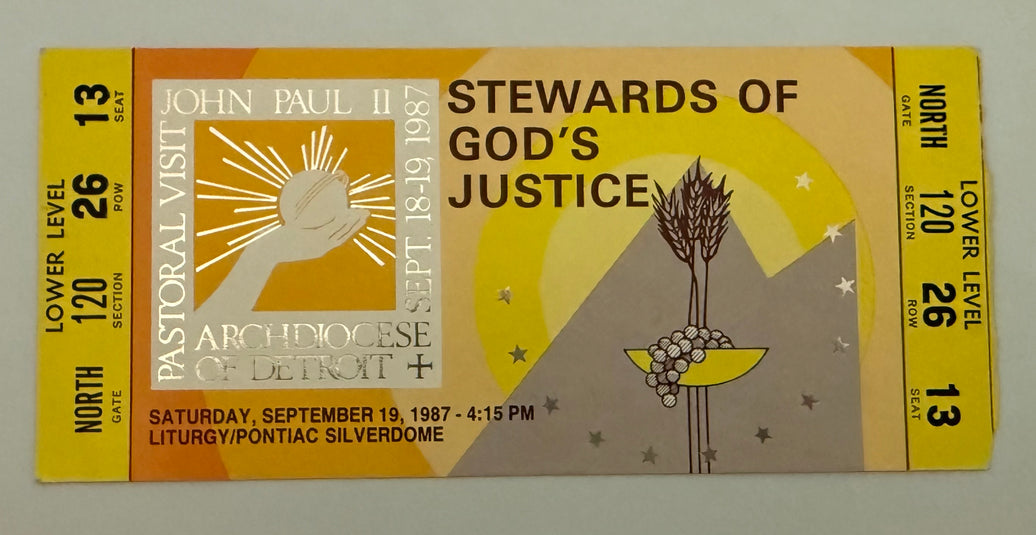 1987 Pastoral Visit, Pope John Paul II, Pontiac Silver Dome, September 19, 1987