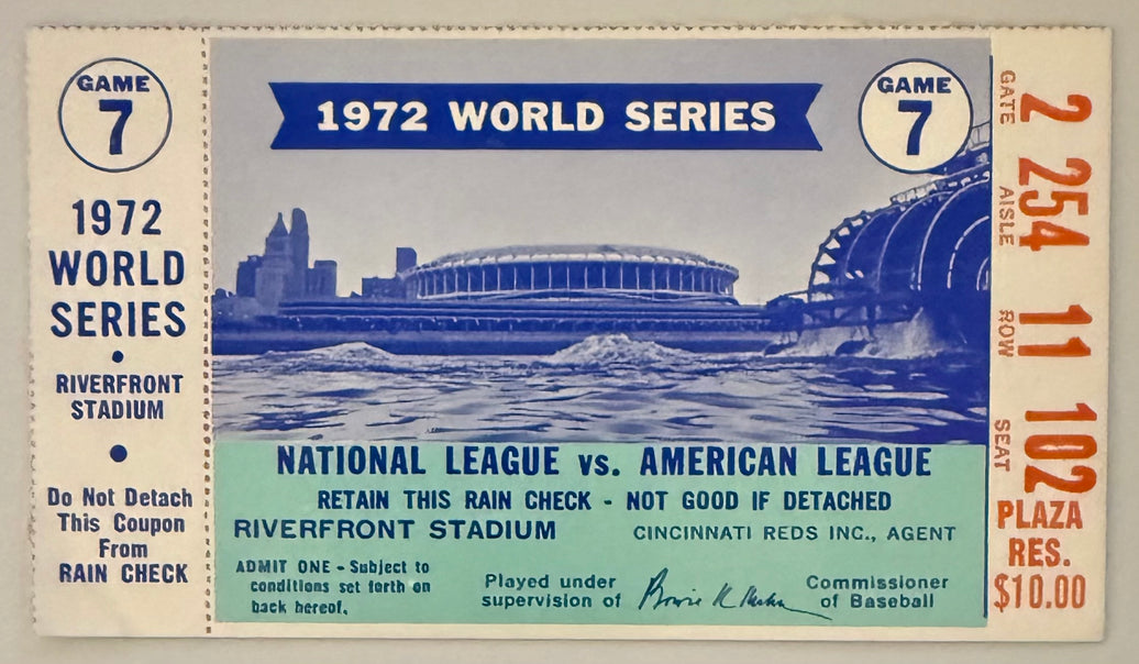 1972 World Series Game Seven, Cincinnati Reds versus Oakland