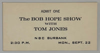 September 22, The Bob Hope Show with Tom Jones - NBC