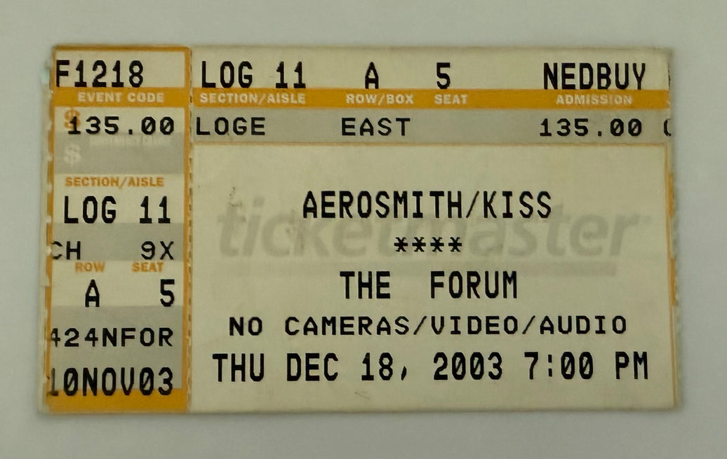 2003 Aerosmith and KISS at the Forum in Los Angeles, December 18, 2003