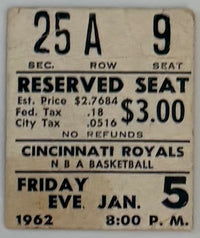 January 5, 1962, Cincinnati Royals, Oscar Robertson 50th Career Triple-Double, Condition