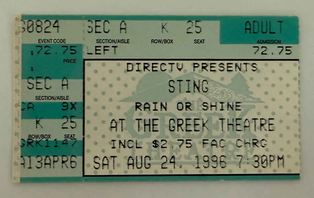 1996 Sting at the Greek Theatre, August 24, 1996
