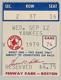 Carl Yastrzemski 3000 Hit - 9/12/1979
