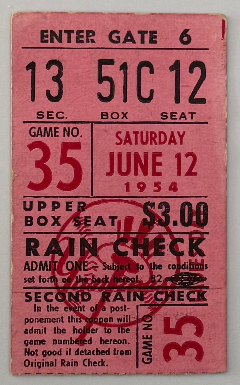 June 12, 1954, New York Yankees, Whitey Ford Career Win #31