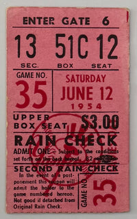 June 12, 1954, New York Yankees, Whitey Ford Career Win #31
