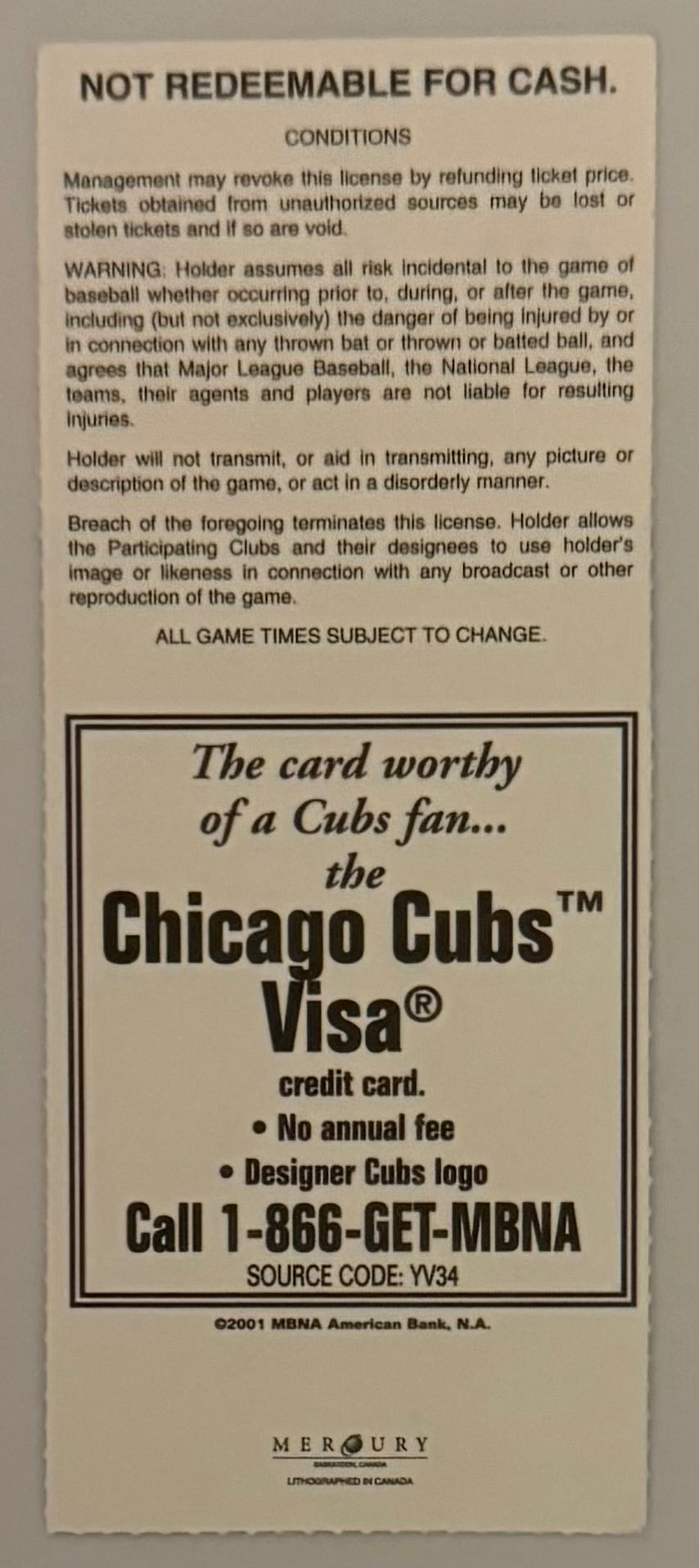 September 11, 2001, Reds at Chicago Cubs, Scheduled on Infamous Date