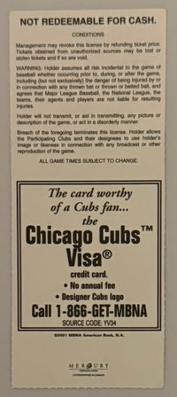 September 11, 2001, Reds at Chicago Cubs, Scheduled on Infamous Date