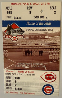 April 1, 2002, Final Opening Day at Riverfront Stadium