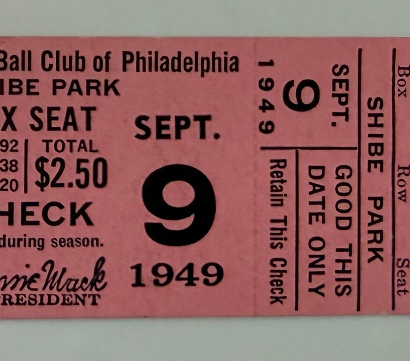 1949 Philadelphia Athletics at Shibe Park, September 9, 1949