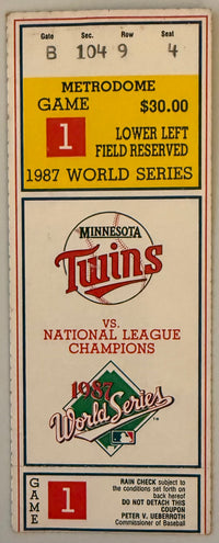 1987 World Series, Game One