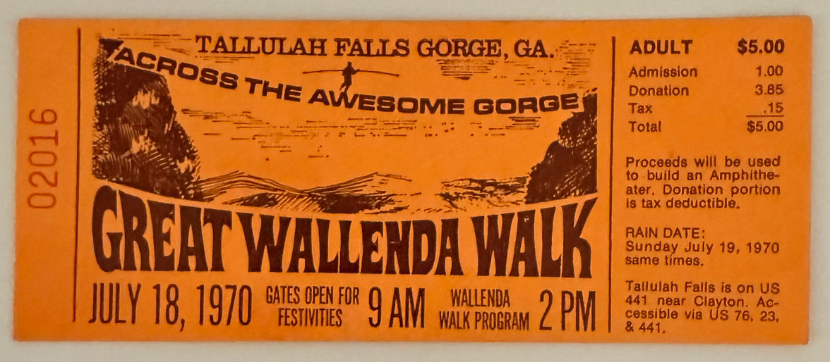 July 18, 1970, Great Wallenda Walk, Tallulah Falls Gorge, GA