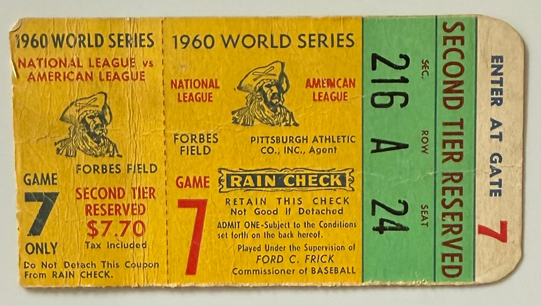 1960 World Series Game 7, Bill Mazeroski Walk Off Home Run