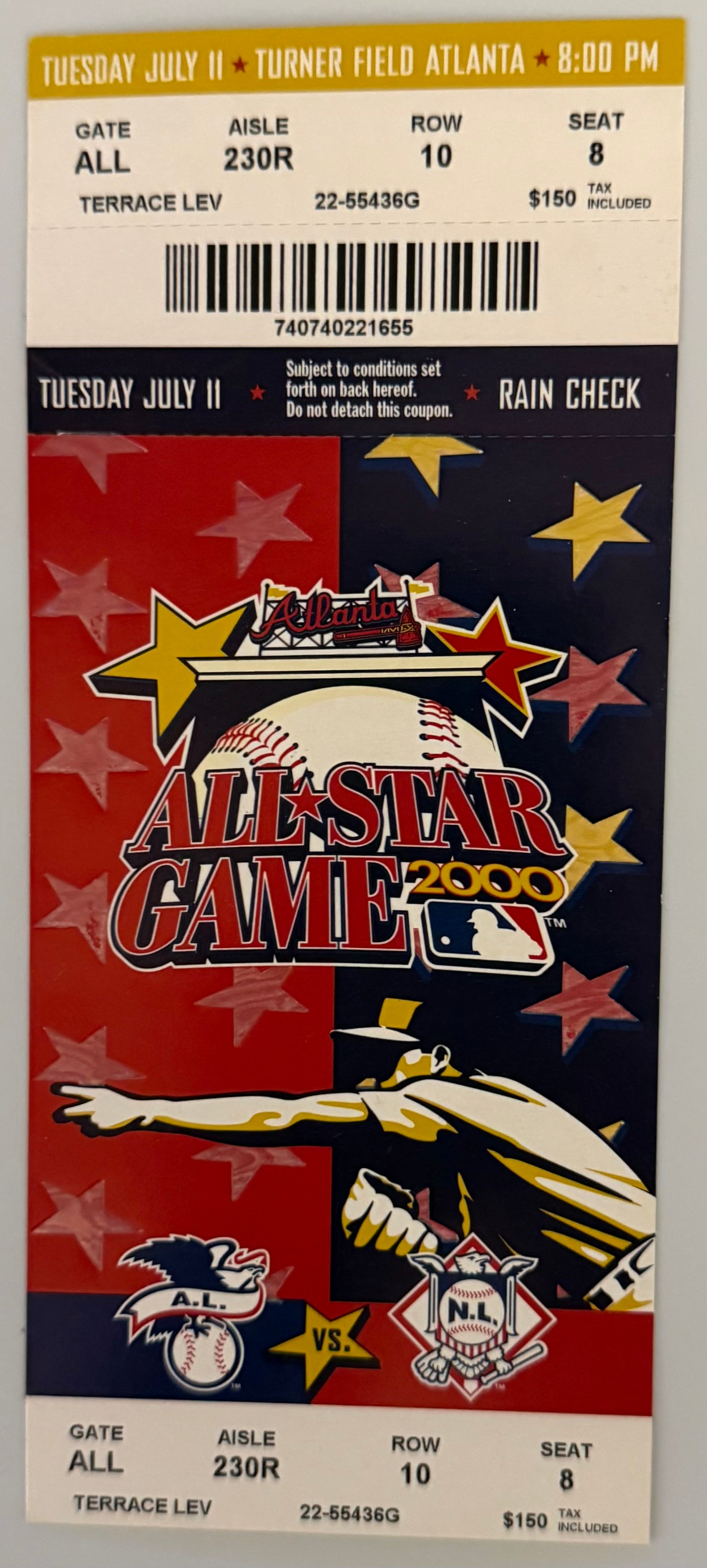 July 11, 2000, 2000 MLB All-Star Game, Atlanta