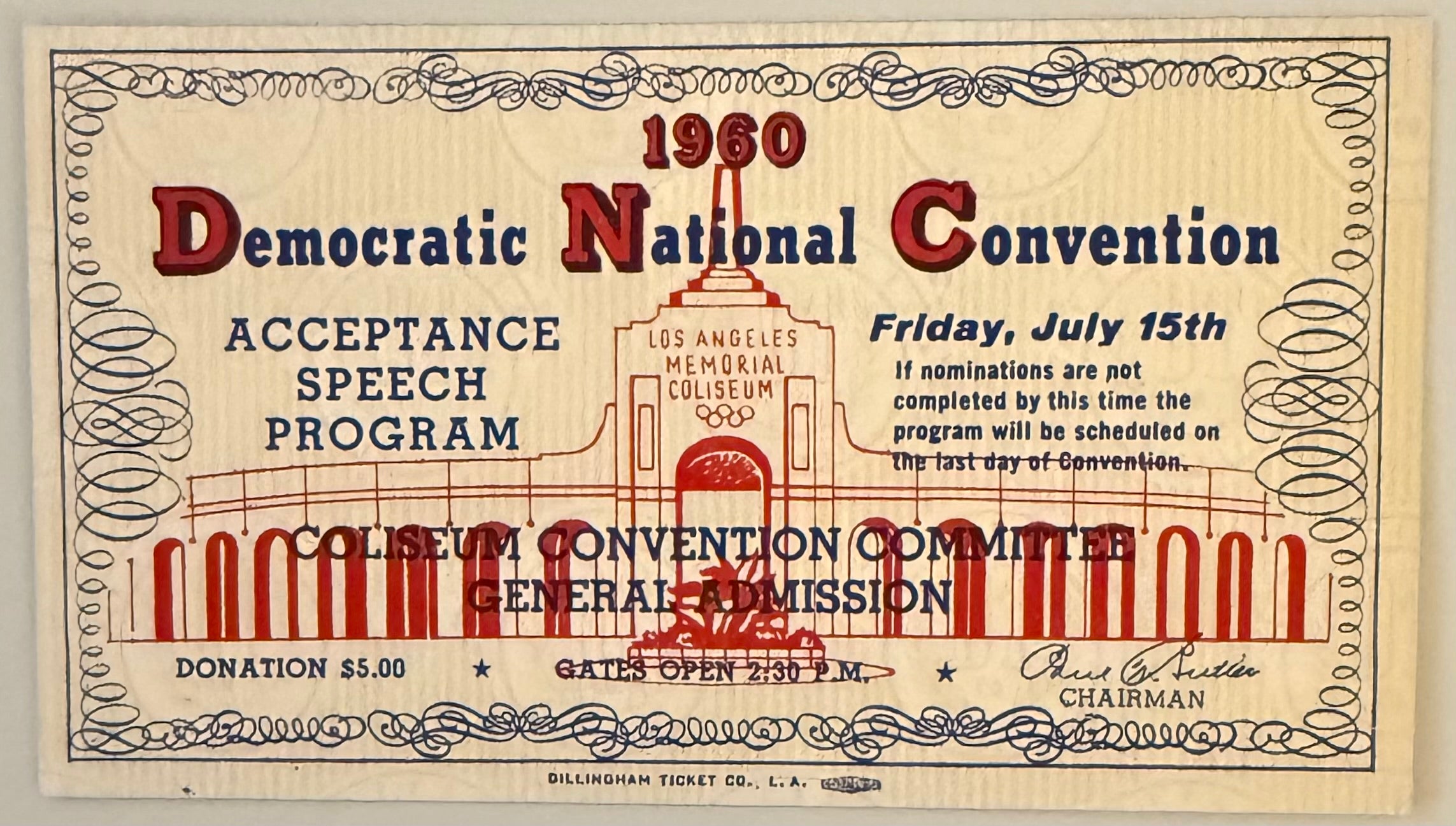 July 15, 1960, LA Democratic National Convention Acceptance Speech, JFK Nominee