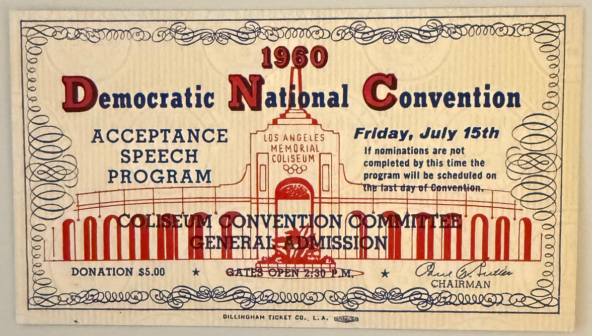 July 15, 1960, LA Democratic National Convention Acceptance Speech, JFK Nominee