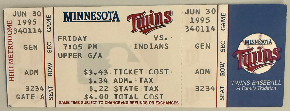 June 30, 1995, Twins versus Indians, Eddie Murray Hit #3000